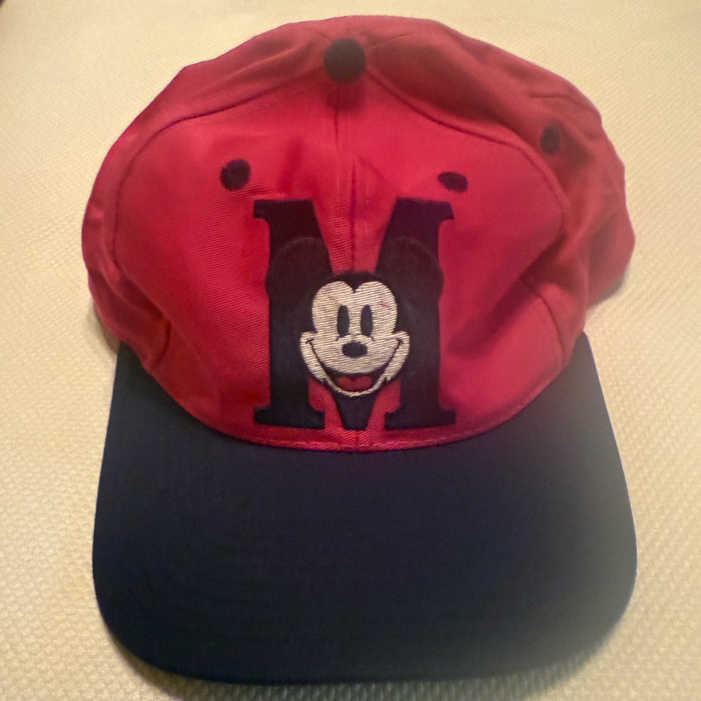 Authentic Adult Mickey Mouse hat. Pink and blue.